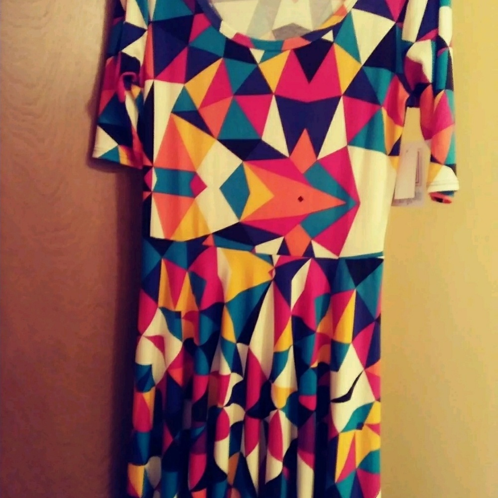 LulaRoe Medium geometric nicole dress